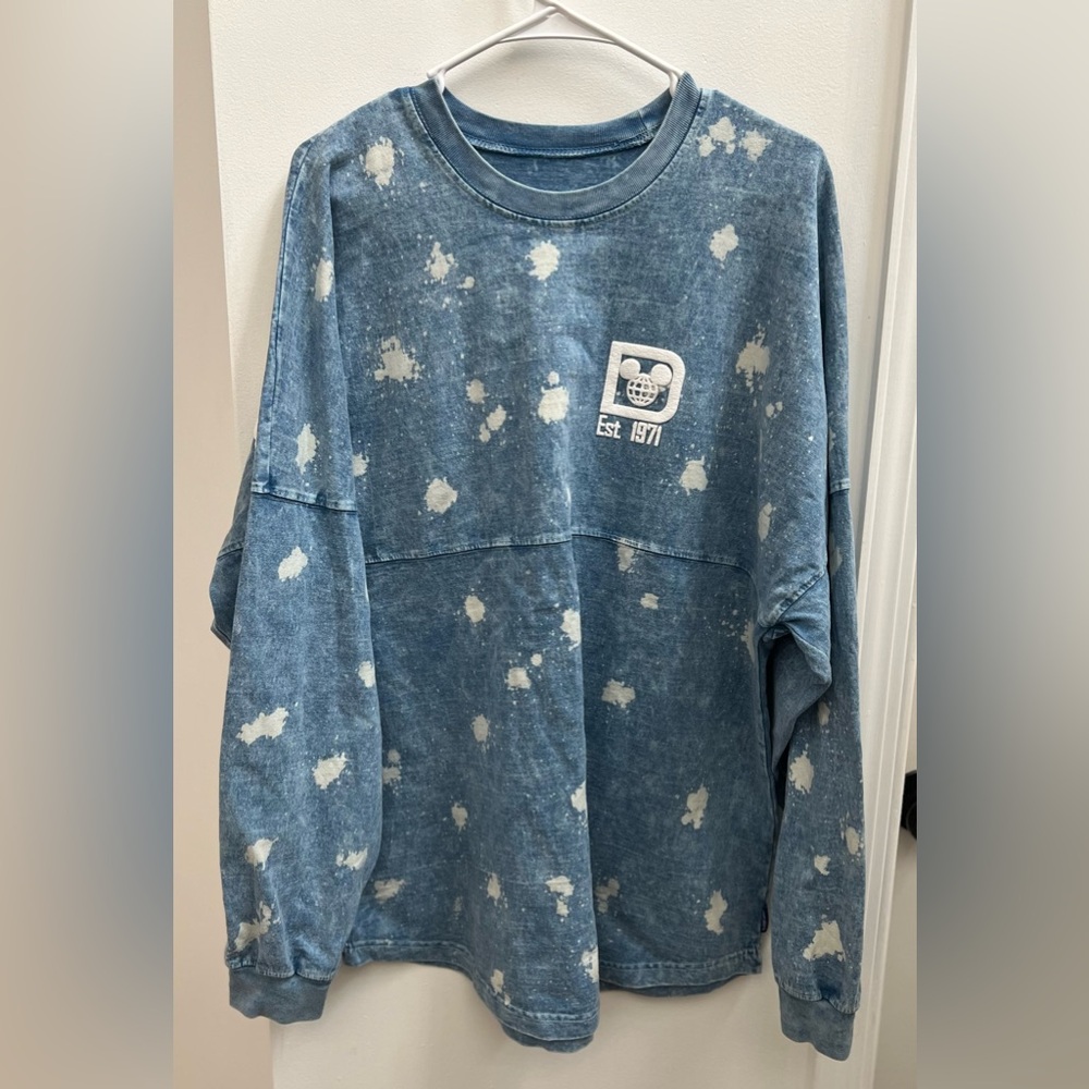 Disney parks spirit jersey Walt Disney world denim bleach size large